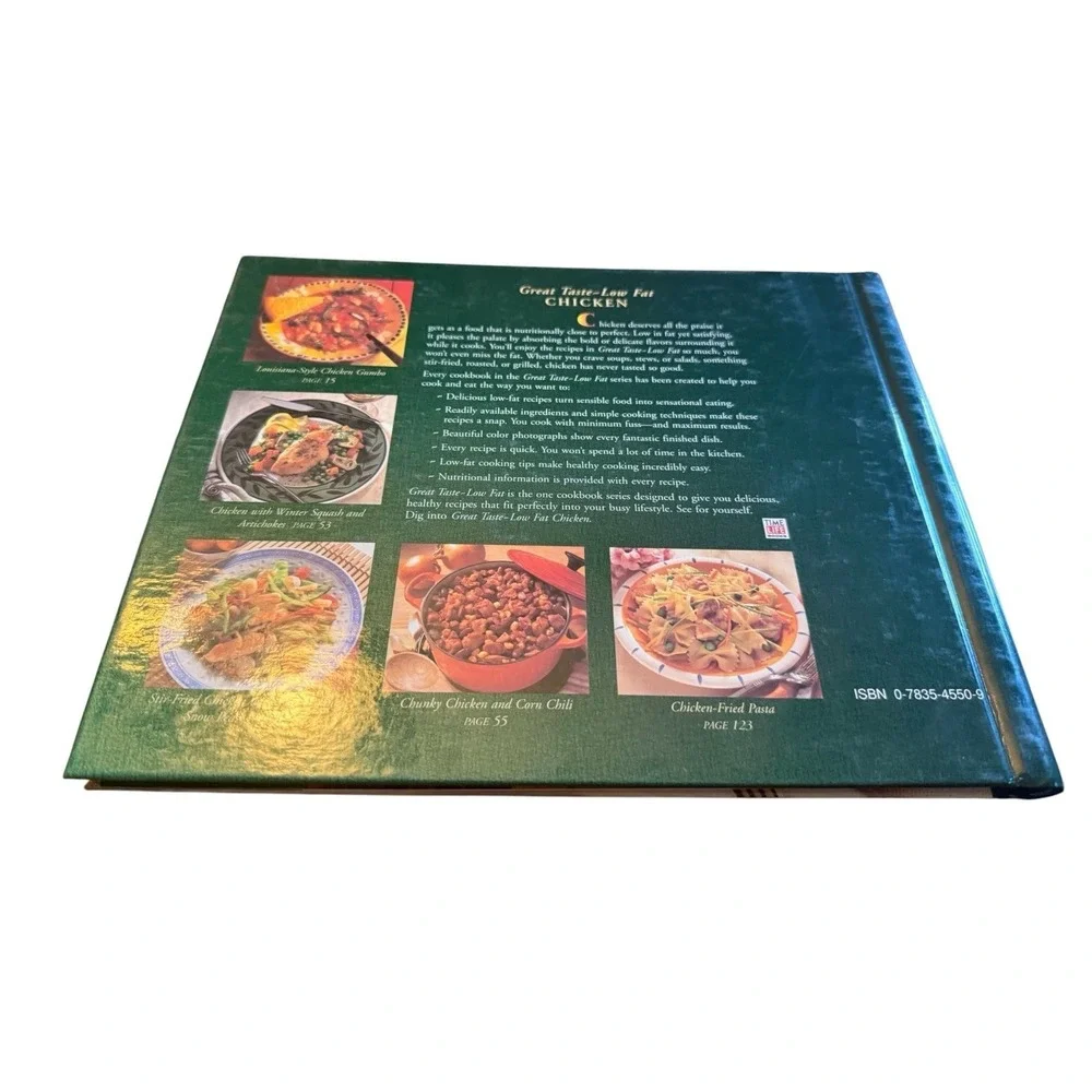 Great Taste Low Fat CHICKEN Time-Life Cookbook Hardcover Book spiral bound Food